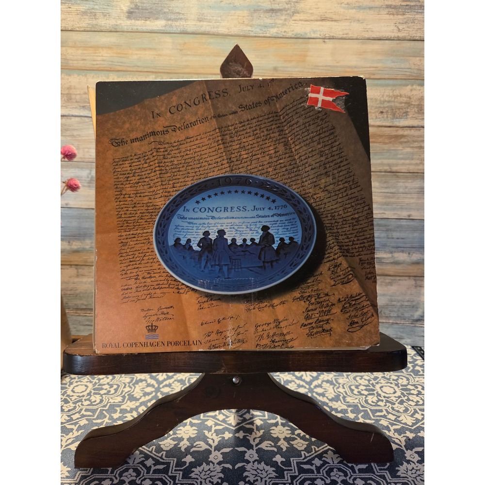Royal Copenhagen Bicentennial Plate No‎ 2 Declaration of Independence 1976